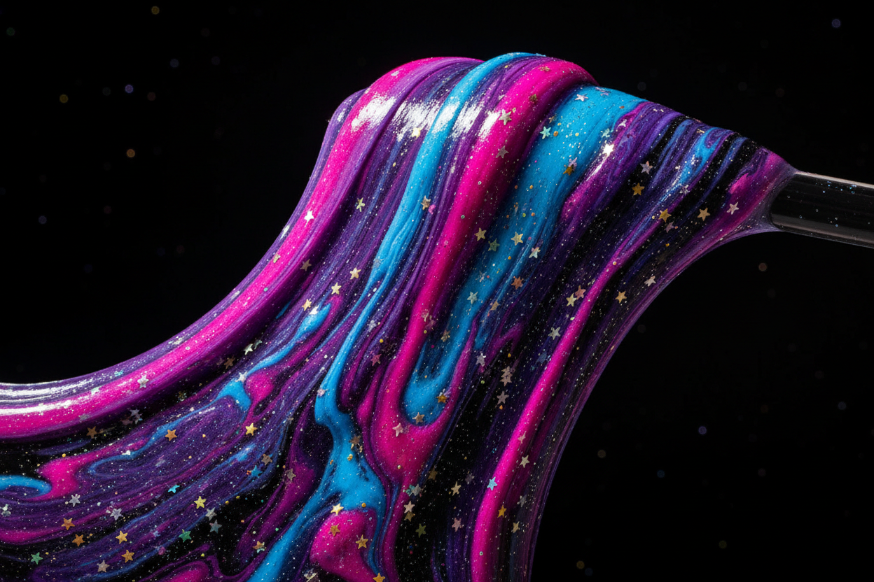 galaxy themed slime